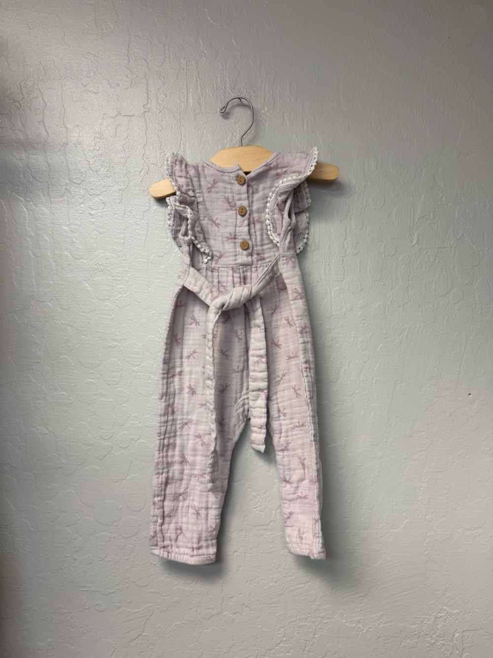 $18 ADD ON City Mouse Muslin Jumpsuit Purple 18-24M Zara Janie and Jack - Picture 2 of 3